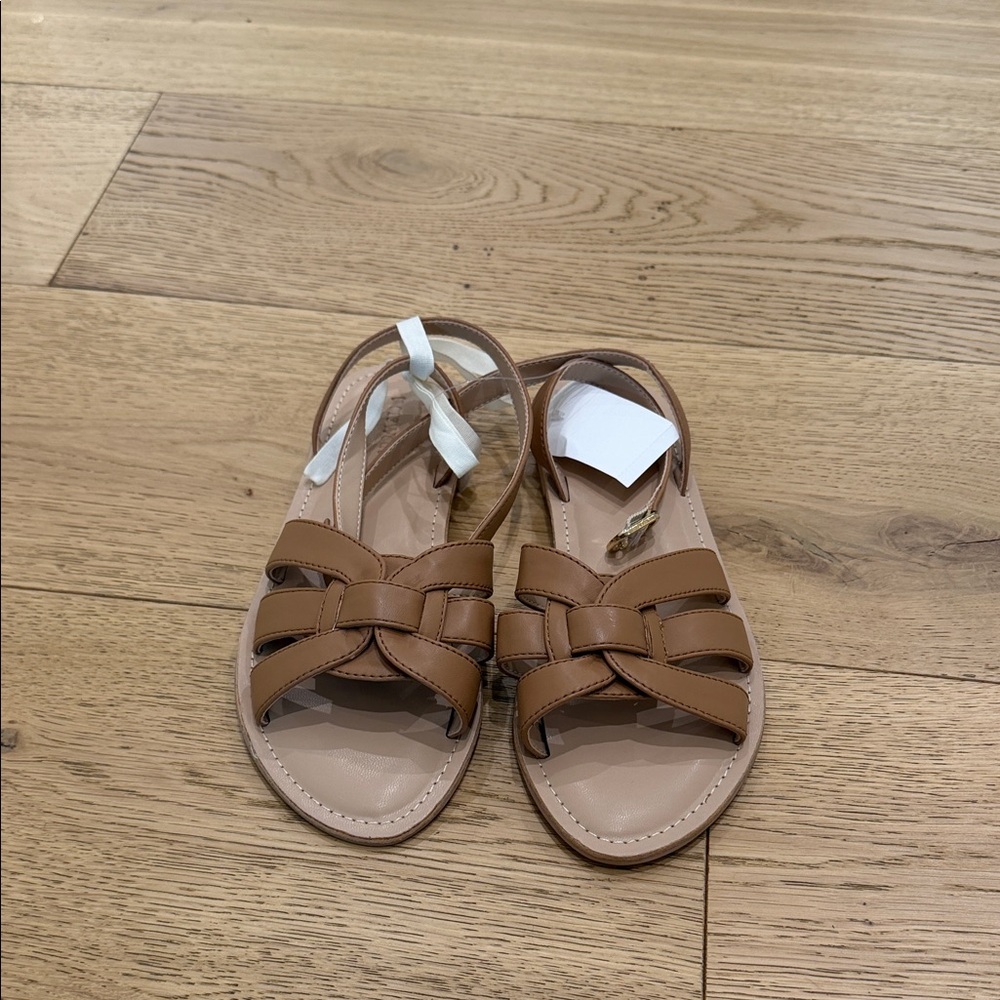 Crewcuts Tan Leather Sandals